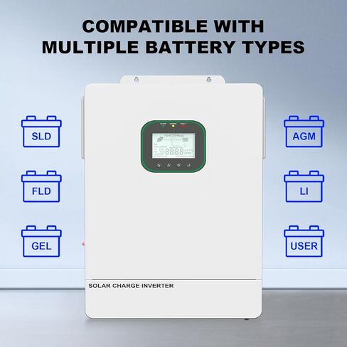 6500W All in One Solar Hybrid Inverter with WiFi, MAX .6 Parallel, Pure Sine Wave with CT Sensor, Built-in 2 MPPT Solar Charge Controller, 48V to 120V-240V with CT Sensor for Home, RVs, Lead Acid/Li in Saudi Arabia
