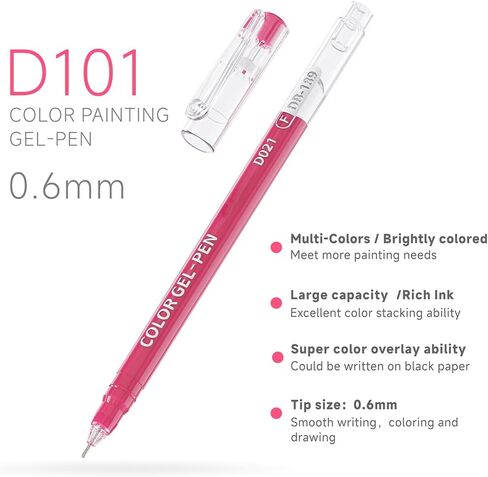 252 Pack Gel Pens for Coloring, 234 Colors Acrylic Gel Pens with 0.6MM Fine Point, Drawing Colored Pen for Black Paper, Books, Writing, Drawing, Journaling, Note Taking in Saudi Arabia
