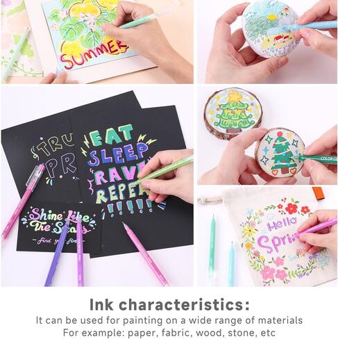 252 Pack Gel Pens for Coloring, 234 Colors Acrylic Gel Pens with 0.6MM Fine Point, Drawing Colored Pen for Black Paper, Books, Writing, Drawing, Journaling, Note Taking in Saudi Arabia