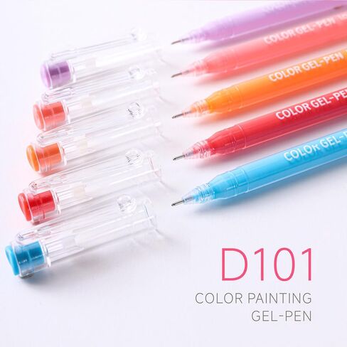 252 Pack Gel Pens for Coloring, 234 Colors Acrylic Gel Pens with 0.6MM Fine Point, Drawing Colored Pen for Black Paper, Books, Writing, Drawing, Journaling, Note Taking in Saudi Arabia
