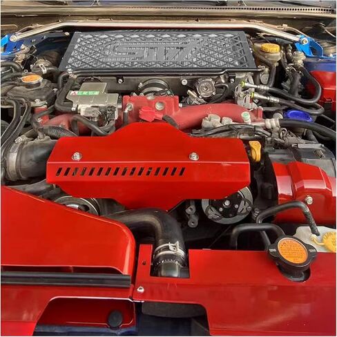 ITrims غطاء المولد لسوبارو WRX STi 2015-2020 اكسسوارات السيارات مولدات حامي الألومنيوم 1 قطعة الأحمر in Kuwait