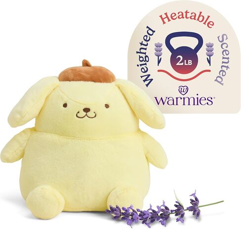 Warmies x Hello Kitty - حيوانات محشوة قابلة للاستخدام في الميكروويف وموزونة، بومبوبورين - لعبة قطيفة محشوة ساخنة للدفء والراحة - ألعاب قطيفة ناعمة معطرة للبالغين والأطفال (الأولاد والبنات) in Saudi Arabia