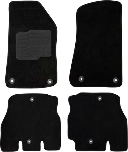 ecoMats Carpet Floor Mats for 2018 to 2026 Jeep Wrangler 4-Door Models Unlimited, JL, with Anti-Slip Driver Heel Pad and Safety Locks, Front and Rear, Black (Not for JK/Not PHEV/Not 2-Door) in Saudi Arabia