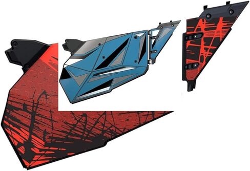 Polaris 2881644 Aluminum Door Metallic Electric Blue Graphics Decals RZR 1000 in Kuwait