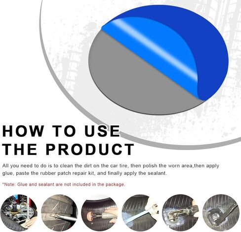 60 PCS Tire Repair Patch, 32mm 42mm 58mm Round Natural Rubber Tyre Patches Kit, Heavy Duty Tyre Puncture Cold Patches Auto Tire Repair Tool for Car Truck Bike Motorcycle in Saudi Arabia
