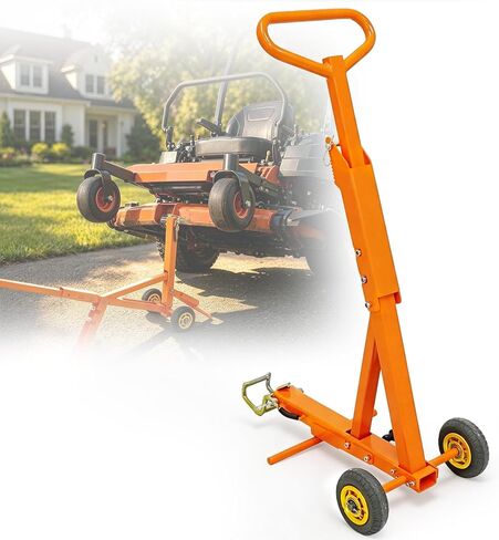 Heavy Duty Zero Turn Mower Lift Jack - 800 lbs Capacity Lawn Mower Lift with Safety Locking Arm, Portable Riding Mower Lift for Blade Changes, Oil Changes & Deck Cleaning in Saudi Arabia