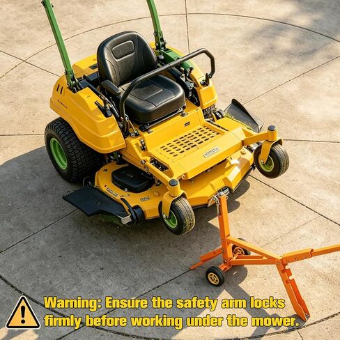 Heavy Duty Zero Turn Mower Lift Jack - 800 lbs Capacity Lawn Mower Lift with Safety Locking Arm, Portable Riding Mower Lift for Blade Changes, Oil Changes & Deck Cleaning in Saudi Arabia