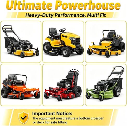 Heavy Duty Zero Turn Mower Lift Jack - 800 lbs Capacity Lawn Mower Lift with Safety Locking Arm, Portable Riding Mower Lift for Blade Changes, Oil Changes & Deck Cleaning in Saudi Arabia