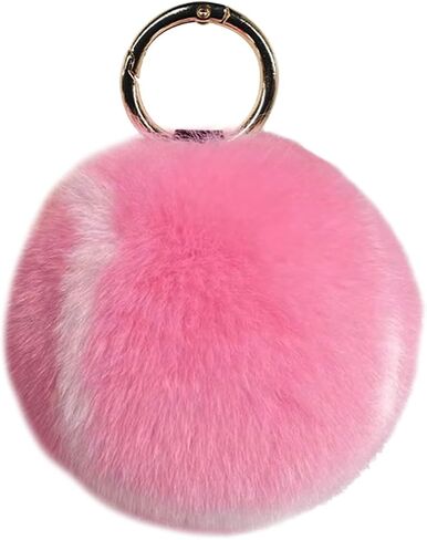 Plush Tennis Ball Car Keychain, Cute Sports Ball Auto Key Ring Decoration, Soft Fluffy Car Keys Charm (Green) in Saudi Arabia