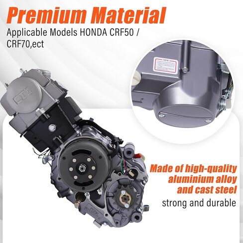 140CC 4-Stroke Horizontal Racing Engine, Kick Starter Single-Cylinder Horizontal Motorcycle Dirt Bike Motor Pitbike 4 Speed Manual Clutch Carburetor for CRF50 CRF70 XR50 XR70 Z50 Z50R in Saudi Arabia