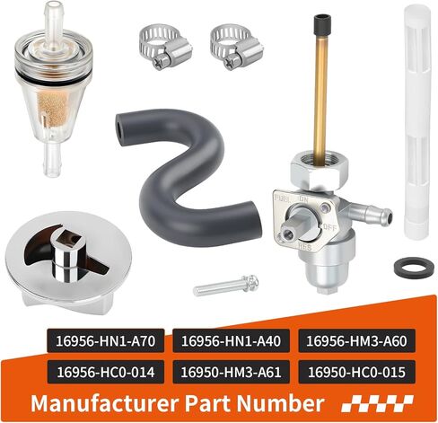 صمام الوقود بيتكوك التبديل ث/خرطوم خط الوقود لهوندا TRX250X 1987-1992 TRX300X 2009 Sportrax 300 TRX300EX 1993-2008 16950-HC0-015 16950-HM3-A61 16956-HC0-014 16956-HM3-A60 in Kuwait