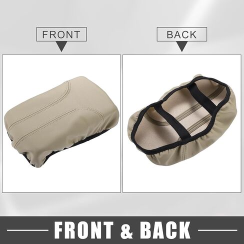Car Center Console Seat Armrest Cover Interior Protective Lid Storage Covers Trim for Nissan Rogue 2014-2020 Beige in Kuwait
