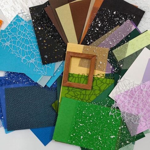 180 Sheet Textured Scrapbook Paper, Pale to Deep Color Schemes Mixed Handmade Craft Mulberry Special Paper for DIY Crafts, Junk Journal, Collage, Ephemera, Aged Backgrounds & Mixed Themes (5x3.5inch) in Saudi Arabia