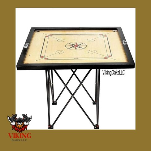 Professional Carrom Board Stand, Adjustable Metal Folding Design, Four-Fold Compact Storage, Indoor Game Accessory in Saudi Arabia