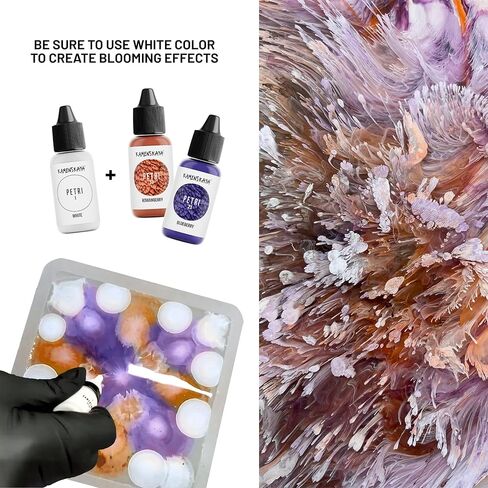KAMENSKAYA Alcohol Ink for Epoxy Resin Petri Art: Alcohol Ink Set of 13 Mini Petri Inks, 0.17 fl oz (5 ml) Each in Saudi Arabia