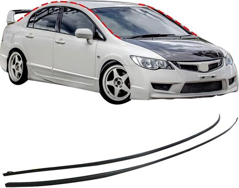 XQSMWF Pair L&R Molding Drip Side Set Fit for Honda Civic 1.3L 1.8L 2.0L 2006-2011 73168-SNA-013 73158-SNA-013 Windshield Roof Molding Trim Set in Kuwait