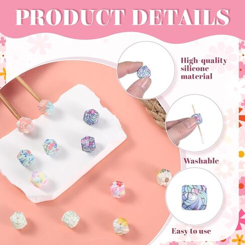 12Pcs Hexagon Knitting Needle Stoppers, Print Stitch Stoppers Knitting Needle Point Protectors Knittings Needles End Caps Holders Needles Minders for Knittings Accessories and Gadgets in Saudi Arabia