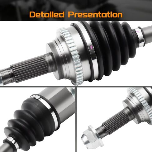 Front Right CV Axle Shaft Compatible with Infiniti G25 2011-2012 V6 2.5L,G35 2004-2008 V6 3.5L,G37 2009-2013 V6 3.7L Sedan,AWD only 39100JK500 NCV39004 606282 60-6282 in Kuwait