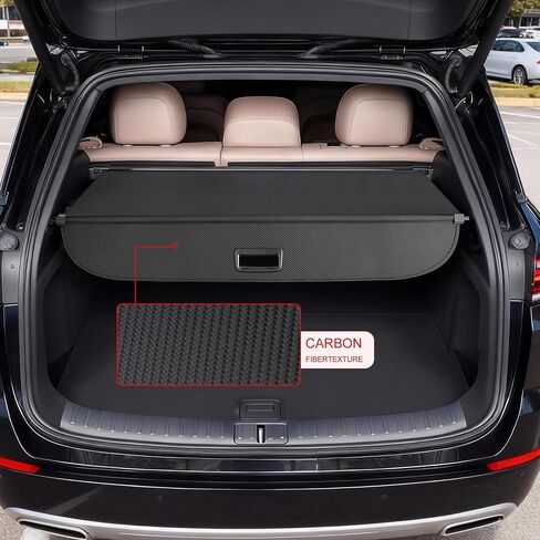 Retractable Cargo Cover for Subaru Crosstrek 2024 2025 2026,Carbon Fiber Texture Trunk Shade with No Gap Installation, Anti-Peeping Privacy Shield ，Car Accessories in Saudi Arabia