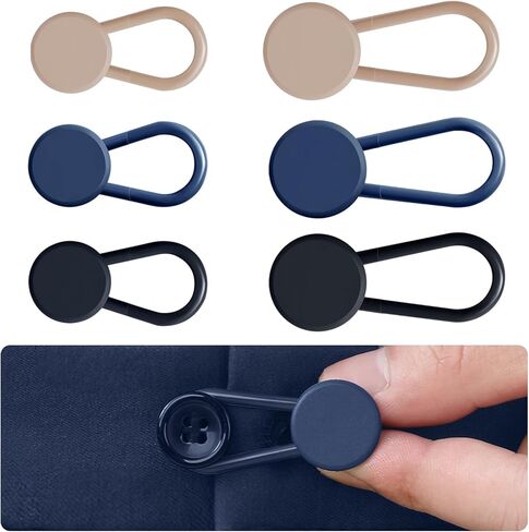 6PCS Button Extenders for Jeans, Pants Waist Button Extender for Women Men, 3 Colors Pants Waist Extension 1-1.4 Inches in Kuwait