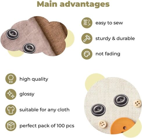 100 Pcs Grey Fish Eye Buttons 0.50 inch Sewing Buttons 2 Hole Smoke Grey Round Plastic Replacement Bulk Supplies Ideal for Clothes Jeans Blouse Shirt Dress Skirt Shorts Decorative DIY Arts Crafts in Kuwait