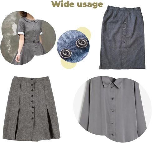 100 Pcs Grey Fish Eye Buttons 0.50 inch Sewing Buttons 2 Hole Smoke Grey Round Plastic Replacement Bulk Supplies Ideal for Clothes Jeans Blouse Shirt Dress Skirt Shorts Decorative DIY Arts Crafts in Kuwait