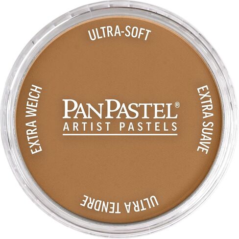 PanPastel Artist Pastels by GOLDEN, Raw Sienna Shade, 2.44" / 62mm Pan Diameter, Professional Artist Pastels, Unique Pan Format (cake-like) in Kuwait