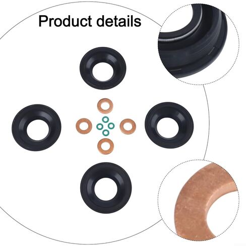 12pc Fuel Injector Seal Washer O-ring Set 6c1q-6k780-ab for Ford 2.2 2.4 3.2 2006 Direct Replacement Kit in Saudi Arabia