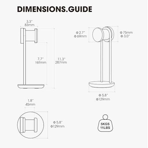 Fenge Dual Monitor Stand Riser for 2 Monitors, 11.3" Solid Wood Headphone Stand for Desk in Saudi Arabia