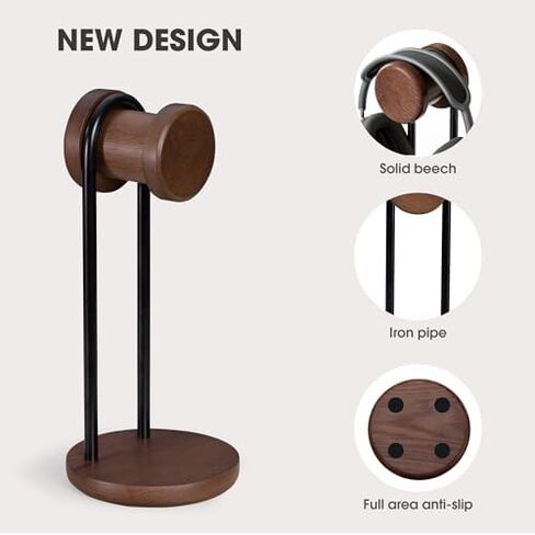 Fenge Dual Monitor Stand Riser for 2 Monitors, 11.3" Solid Wood Headphone Stand for Desk in Saudi Arabia