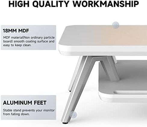 Fenge Dual Monitor Stand Riser for 2 Monitors, 11.3" Solid Wood Headphone Stand for Desk in Saudi Arabia