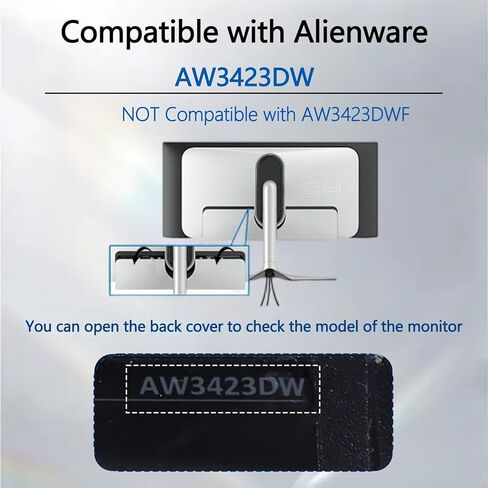 AW3423DW Monitor Arm/Mount VESA Bracket Adapter is only Compatible with Alienware 34" Curved QD-OLED Gaming Monitors (Fits AW3423DW) – 100x100 Wall Mount Bracket in Saudi Arabia