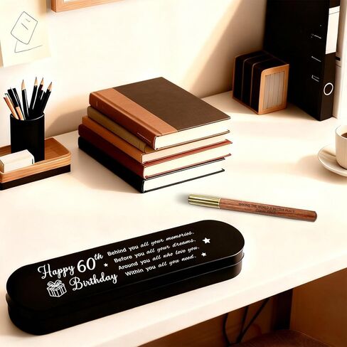60th Birthday Gift for 1966 Born - Engraved Wooden Gel Pen & Keepsake Box Set, Premium 60 Year Old Gift for Men & Women, Diamond Birthday Present in Saudi Arabia
