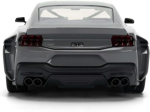 Jada Toys Bigtime Muscle 1:24 2024 Ford Mustang RTR Spec 5-D - Opening Doors, Hood, Trunk, Rubber Tires, (Glossy Gray) in Saudi Arabia