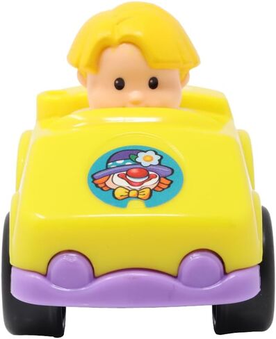 Fisher-Price Replacement Part Little People Wheelies Loops 'n Swoops Amusement Park Playset Y8854 - Replacement Yellow and Purple Car with Eddie Figure in Kuwait