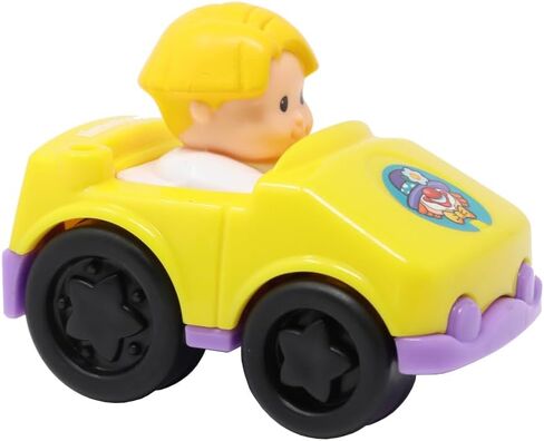 Fisher-Price Replacement Part Little People Wheelies Loops 'n Swoops Amusement Park Playset Y8854 - Replacement Yellow and Purple Car with Eddie Figure in Kuwait
