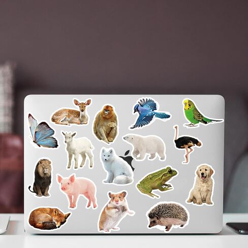 100 Pcs Animal Stickers for Kids, Waterproof Realistic Wild Jungle Zoo Farm Animal Stickers for Toddlers, Teacher Classroom Rewards, Family Activities, Birthday Party Favors in Saudi Arabia