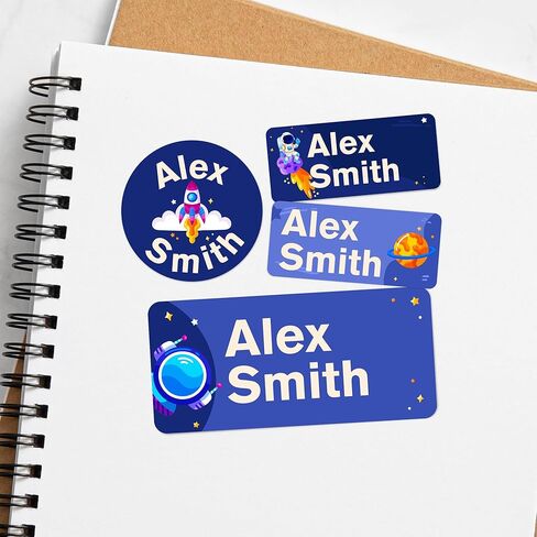 EGD Personalized Name Tag Stickers for Kids (130+ Pack) | Dinosaur Waterproof Labels for School Supplies, Bottles & Lunch Boxes | Custom Vinyl Name Labels for Clothing, Toys & More (C. Dinosaurs) in Saudi Arabia
