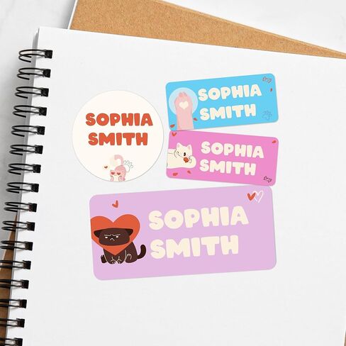 EGD Personalized Name Tag Stickers for Kids (130+ Pack) | Dinosaur Waterproof Labels for School Supplies, Bottles & Lunch Boxes | Custom Vinyl Name Labels for Clothing, Toys & More (C. Dinosaurs) in Saudi Arabia