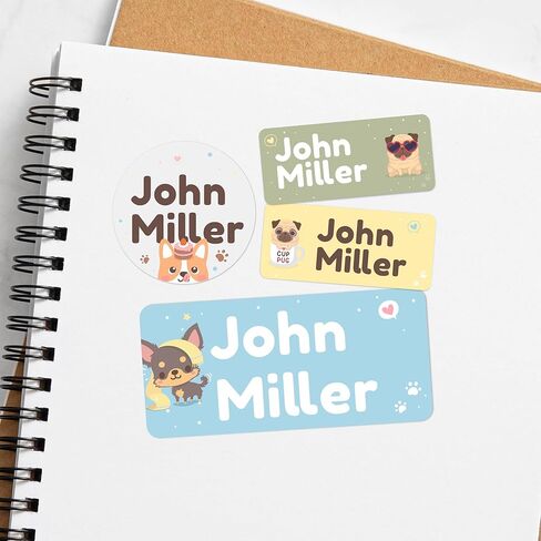 EGD Personalized Name Tag Stickers for Kids (130+ Pack) | Dinosaur Waterproof Labels for School Supplies, Bottles & Lunch Boxes | Custom Vinyl Name Labels for Clothing, Toys & More (C. Dinosaurs) in Saudi Arabia