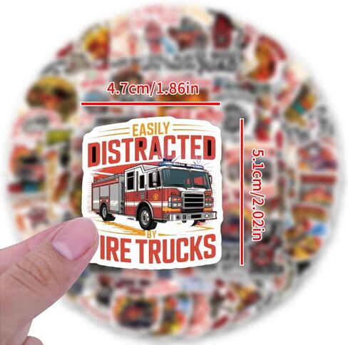 123Pcs Funny Firefighter Stickers - Fireman Stickers & Decals for Hard Hat - Funny Firefighter Hard Hat Gifts in Kuwait