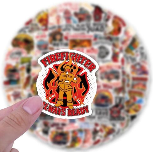 123Pcs Funny Firefighter Stickers - Fireman Stickers & Decals for Hard Hat - Funny Firefighter Hard Hat Gifts in Kuwait
