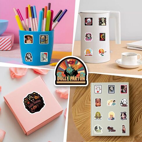 60pcs Female Singer Sticker, Cute Cartoon Vinyl Waterproof Stickers for Water Bottle,Skateboard,Laptop,Phone,Journaling,Scrapbooking Decals for Party Supply Decor in Saudi Arabia