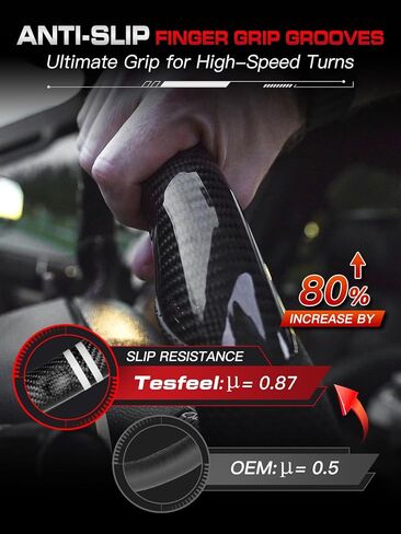 Real Carbon Fiber Steering Wheel for Ford F150 (2009-2014) & SVT Raptor (2010-2014), Double D-Shape, Singel White Stripe & Stitching, Hand-Stitched Nappa Leather in Saudi Arabia