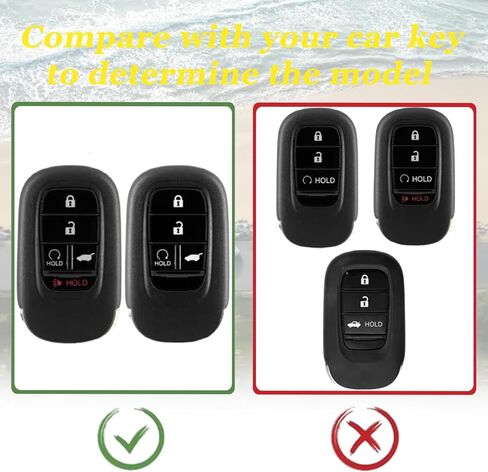 WJS Key Fob Cover,Car Key Case Shell Protector Compatible with 2022-2026 Honda Civic Accord Pilot CR-V HR-V Sport SI EX EX-L Touring Odyssey (Black) in Saudi Arabia