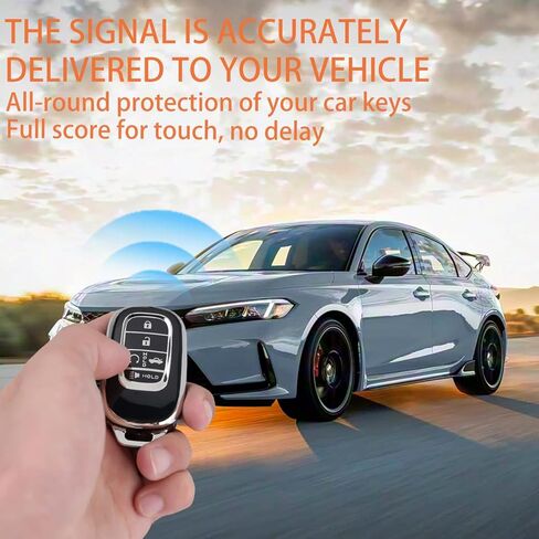 WJS Key Fob Cover,Car Key Case Shell Protector Compatible with 2022-2026 Honda Civic Accord Pilot CR-V HR-V Sport SI EX EX-L Touring Odyssey (Black) in Saudi Arabia