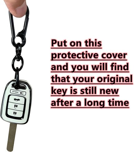 Smart Key Protective Shell for Honda Key Fob Cover with Keychain Fits for Honda Accord CR-V SE CRV LX HR-V Remote Key Vehicle Accessories in Saudi Arabia