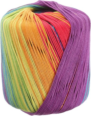 ARTIBETTER 1 Roll 133M Cotton Rope Rainbow Rope Twine Crochet Yarn for DIY Sweater Costume Blanket Craft in Kuwait
