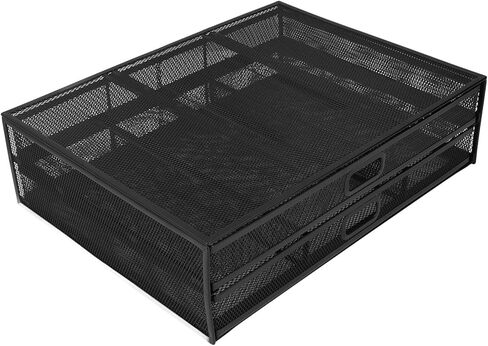 Monitor Stand Riser with Drawer Large Storage Space Anti Slip Rubber Pad Metal Mesh Monitor Riser for Office Household in Saudi Arabia