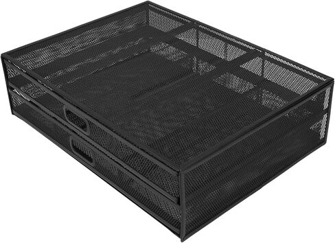 Monitor Stand Riser with Drawer Large Storage Space Anti Slip Rubber Pad Metal Mesh Monitor Riser for Office Household in Saudi Arabia